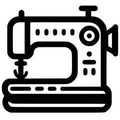 Sewing machine logo silhouette