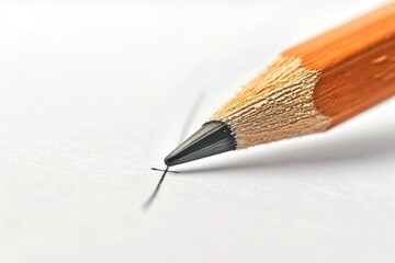 sharpened Pencil on a white background. Close-up.