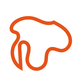 Red outline abstract shapes vectors