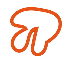 Red outline abstract shapes vectors