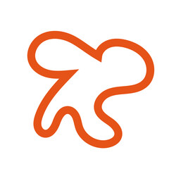 Red outline abstract shapes vectors