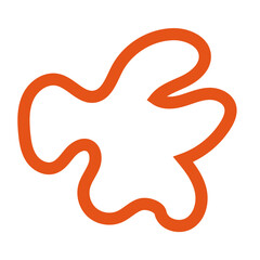 Red outline abstract shapes vectors