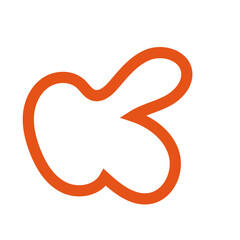 Red outline abstract shapes vectors