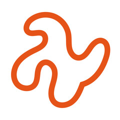 Red outline abstract shapes vectors