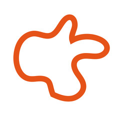 Red outline abstract shapes vectors