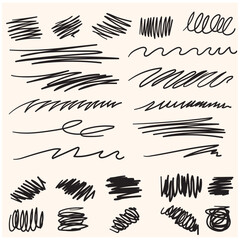 Stroke chaotic With illustration style doodle and line art