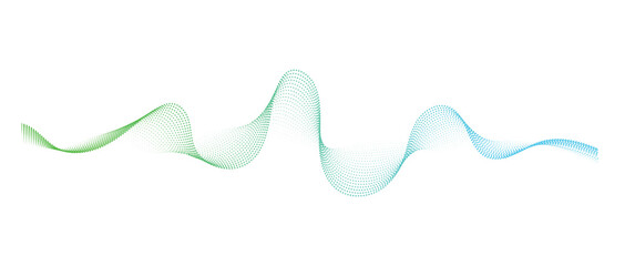 smooth flowing wave dots halftone lines dynamic blue purple pink gradient isolated on transparent background concept of technology, digital, communication, science, music vector illustration