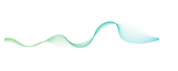 smooth flowing wave dots halftone lines dynamic blue purple pink gradient isolated on transparent background concept of technology, digital, communication, science, music vector illustration