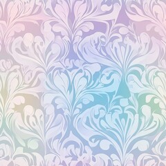 Fototapeta premium Abstract Floral Pattern with Pastel Swirls