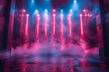 Modern Dance Stage Lighting Design with Bright Lights Big Screen and Dynamic Color Effects for TV Show