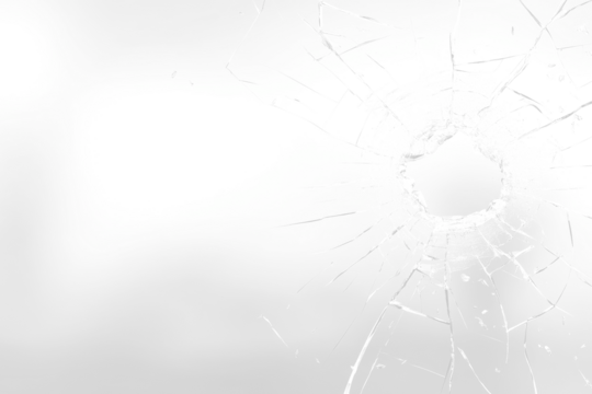 PNG Broken glass cracked impact bullet.