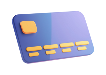 credit card isolated on transparent background