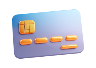 credit card isolated on transparent background