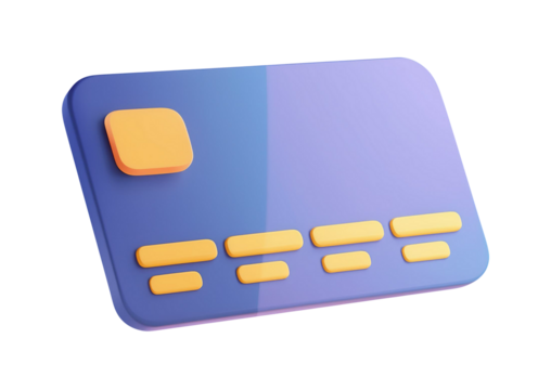 credit card isolated on transparent background