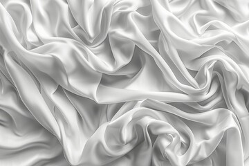 Obraz premium Crumpled White Paper Texture with Creases for Poster Background