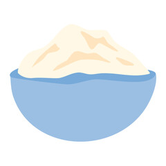 Sea salt in blue bowl