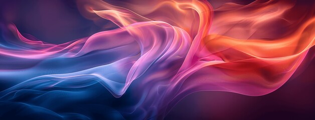 Obraz premium Elegant Vibrant Abstract Background with Smooth Gradient Wavy Lines in Red Purple Blue for Modern Design