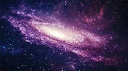 Naklejka premium A stunning view of a galaxy filled with vibrant colors and cosmic dust.