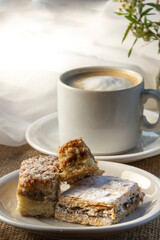 cup of coffee and cake