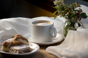 cup of coffee and cookies