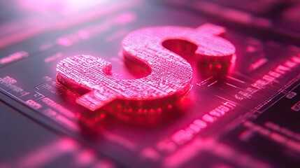 A 3D illustration of a receipt with a dollar sign, visually representing the ease of mobile banking payments and the growing concept of online financial transactions.