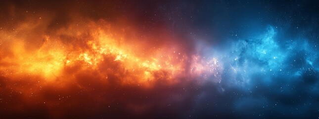 Fototapeta premium Colorful Grainy Gradient Background Blue Orange Yellow Abstract Glowing Wave Dark Sky-Blue Black Light Amber Blurry Foreground High Resolution Texture Header Design