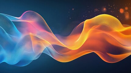 Fototapeta premium Abstract flowing waves in vibrant colors, creating a dynamic visual effect.