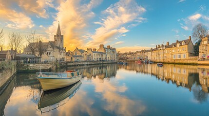 Naklejka premium The historic and picturesque town of Stamford in Lincolnshire