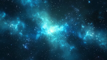 Obraz premium Light blue and green 2d cartoon template featuring sparkling cosmic stars abstract illustration ideal for creating celestial backgrounds. Celestial. Illustration