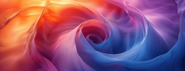 Obraz premium Colorful Abstract Spiral Background with Blue Purple Orange Gradient for Modern Poster Design