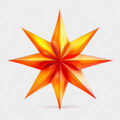 Vibrant Star Design on a Clean White Background