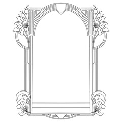 Flower photo frame background illustration