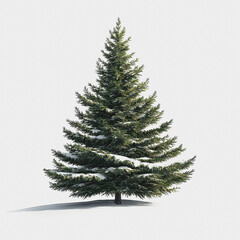 Fototapeta premium Christmas Tree on White Background
