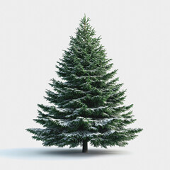 Fototapeta premium Isolated Christmas Tree on White Background
