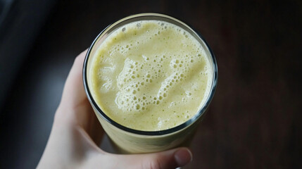 Apple and ginger smoothie for a healthy start.