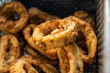plate of fried squid breaded in flour
