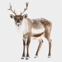 Obraz premium Isolated Reindeer on White Background