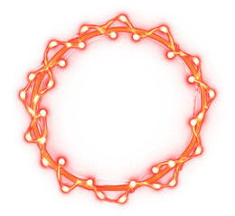 PNG Christmas wreath light neon illustration.