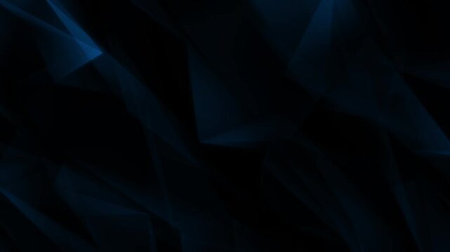 Blue Black Abstract Geometric Polygon Motion Background	