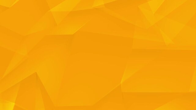 Golden low poly geometric background, abstract orange crystalline texture, vibrant amber polygonal motion graphics for video backdrops