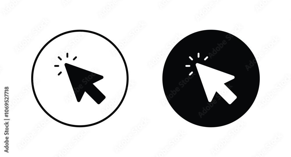 Poster cursor icon vector. cursor arrow click icon set