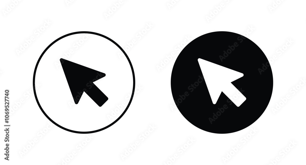 Poster cursor icon vector. cursor arrow click icon set