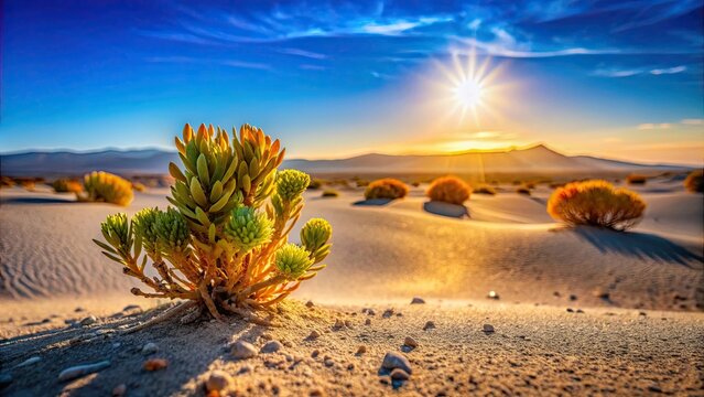 Beautiful desho plant glowing in the afternoon light with a backdrop of the bluish sky , beauty, desho plant, afternoon, glowing
