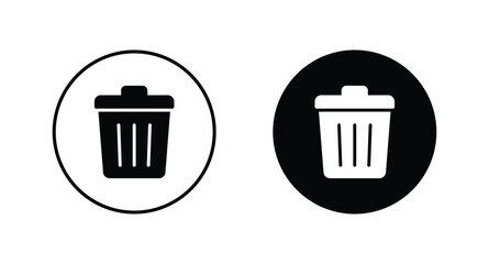 trash can icon set. Delete icon vector