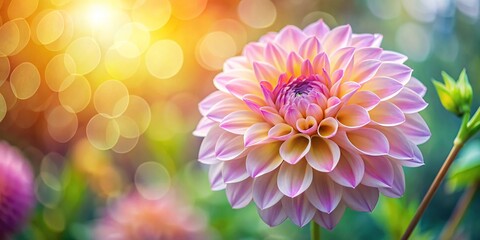 Obraz premium Pastel Dahlia Closeup - Candid Floral Photography