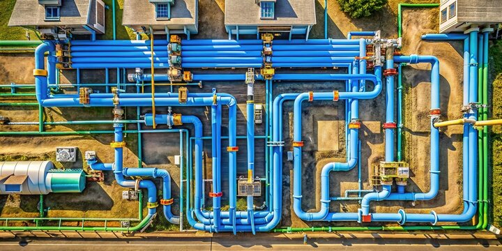 Residential Development Utility Infrastructure Drone Photography Blueprint