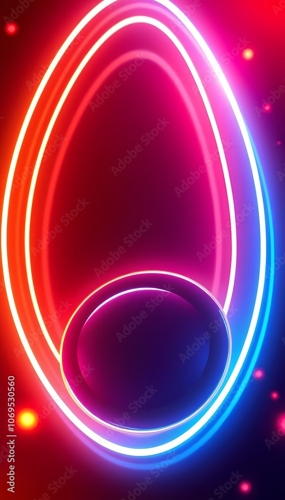 Poster vibrant 3d neon music note animation perfect for creating engaging backgrounds in videos and creativ