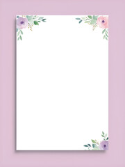 Light colored stationery