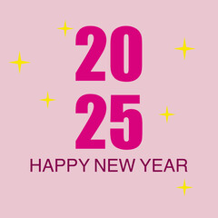 2025 number design with concept modern for 2025 happy new year