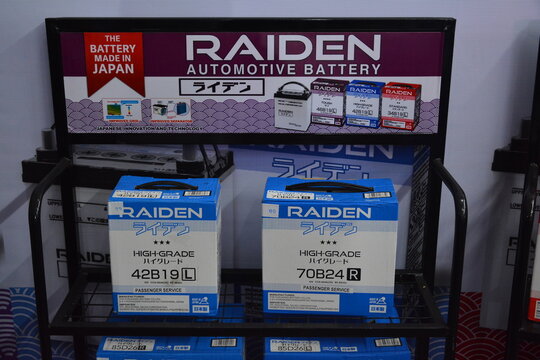 Raiden battery at PIMS or Philippine International Motor Show in Pasay, Philippines